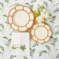 Petal Bamboo Ceramic Dinner & Starter Plates (Set Of 8)