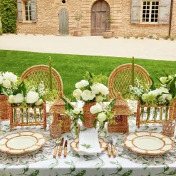 Petal Bamboo Ceramic Dinner Plate (Set Of 4)