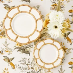 Petal Bamboo Ceramic Starter Plate