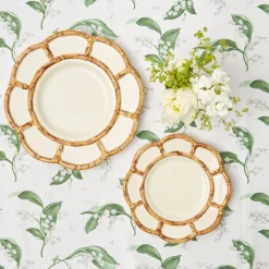 Petal Bamboo Ceramic Starter Plate