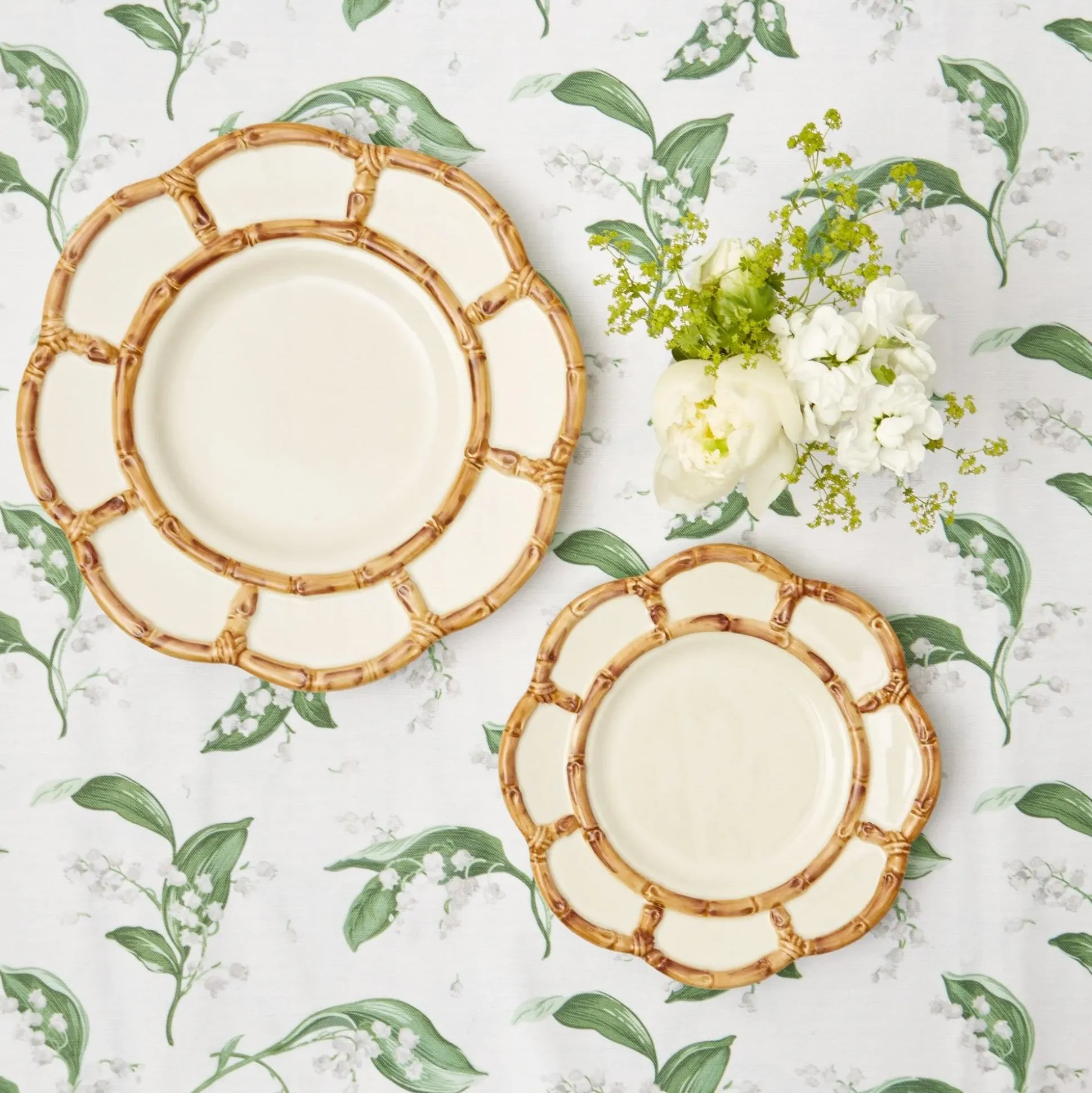 Petal Bamboo Ceramic Starter Plate
