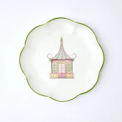 Pink & Green Pagoda Starter Plate
