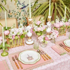 Pink & Green Pagoda Starter Plate