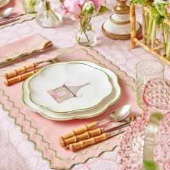 Pink & Green Pagoda Starter Plate