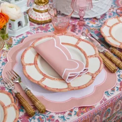 Pink Applique Napkins (Set Of 4)
