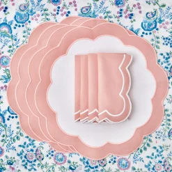 Pink Applique Napkins (Set Of 4)