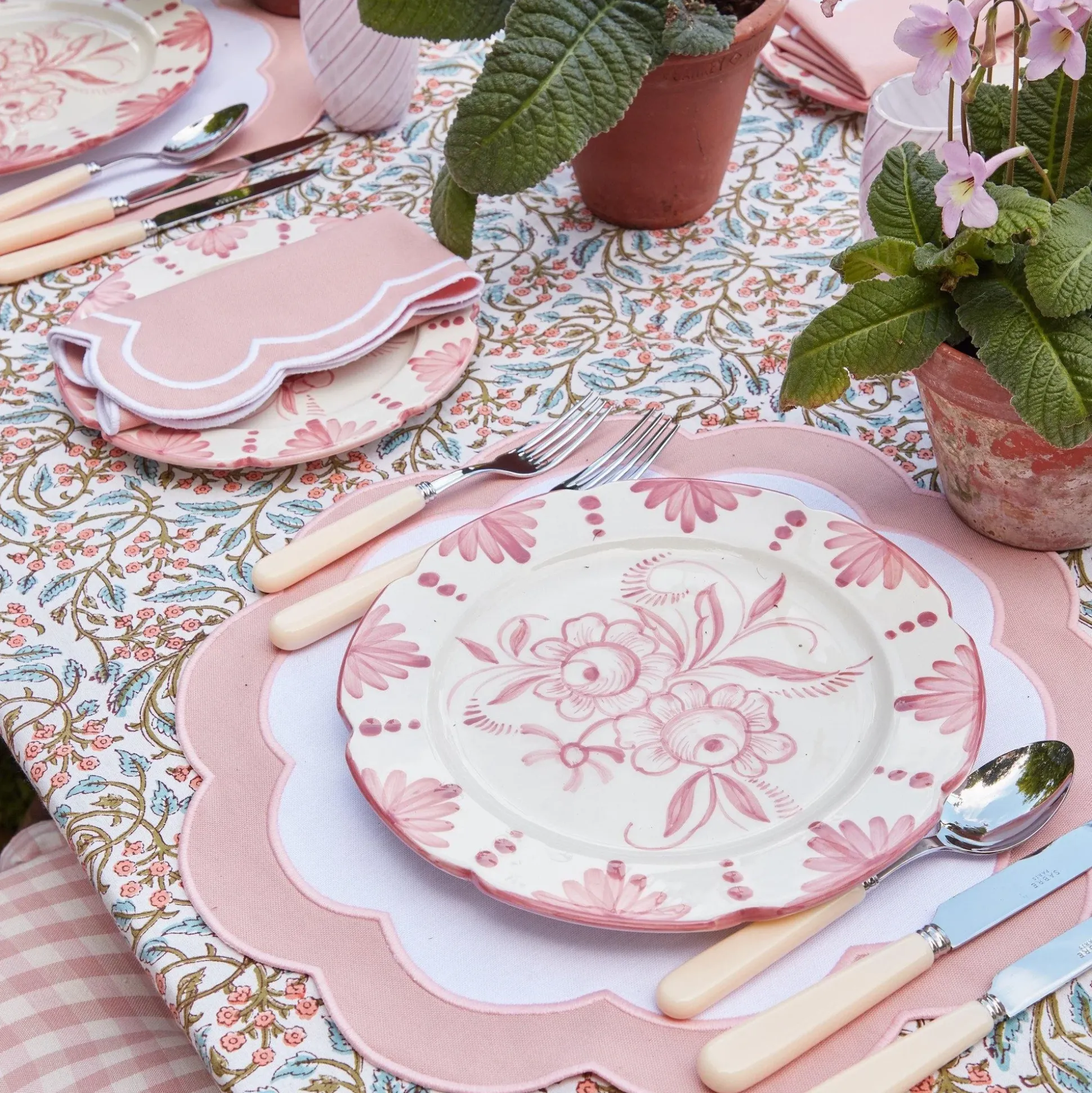 Pink Applique Placemats (Set Of 4)