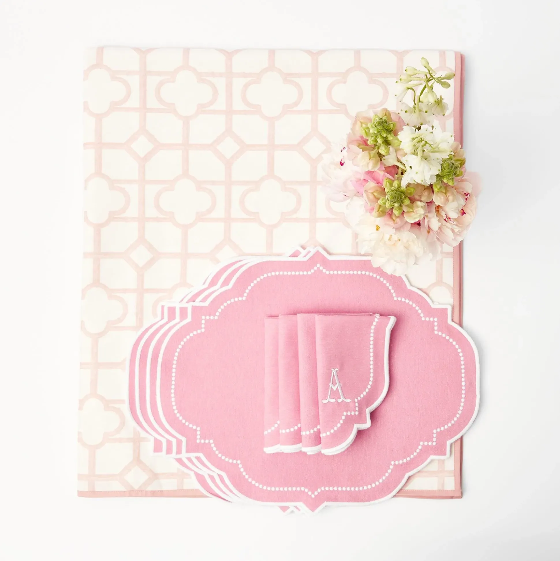 Pink Bamboo & Amelie Linen Set
