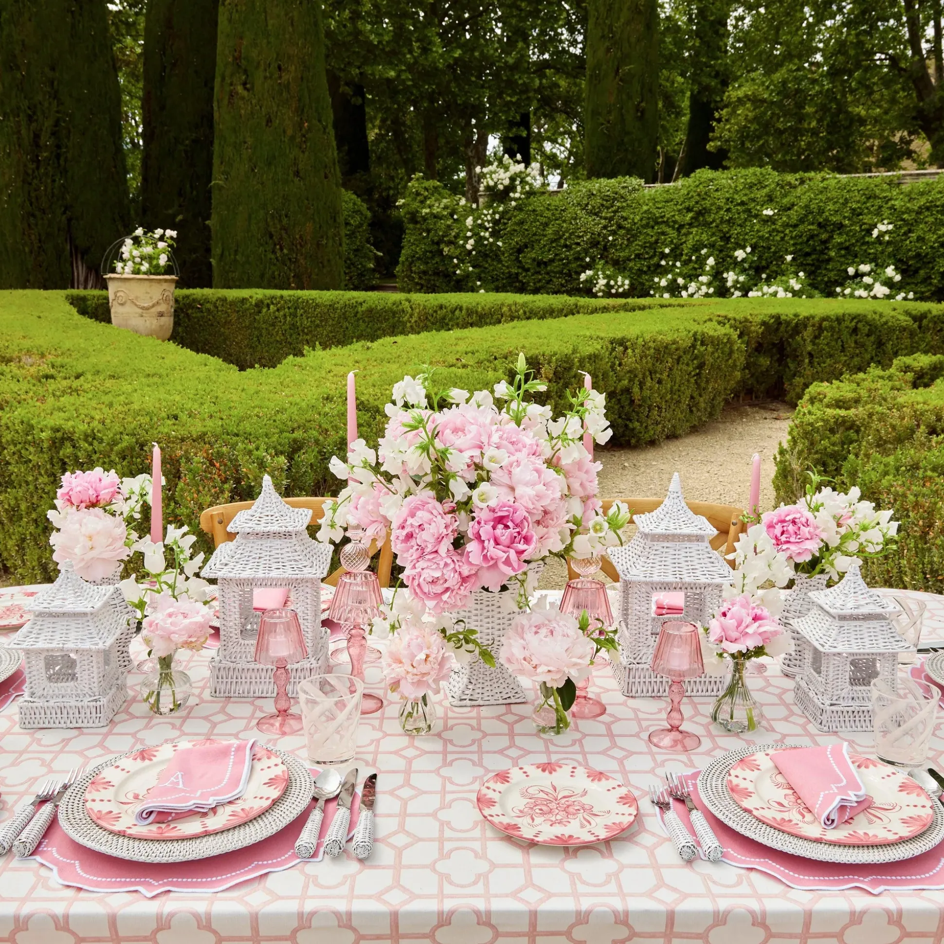 Pink Bamboo & Amelie Linen Set