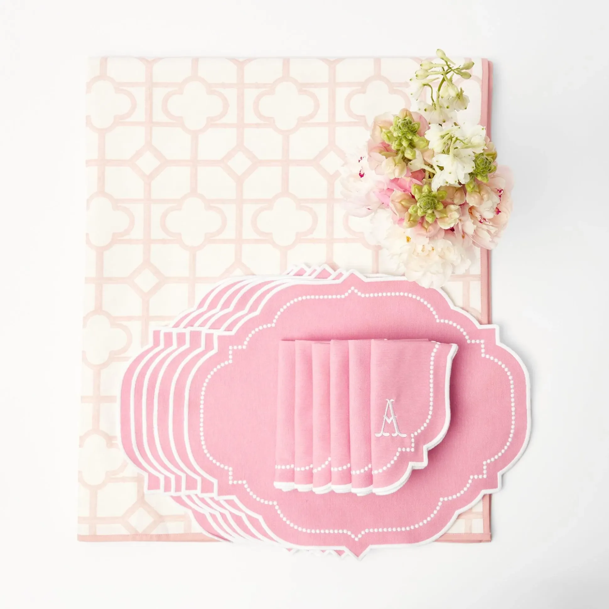 Pink Bamboo & Amelie Linen Set