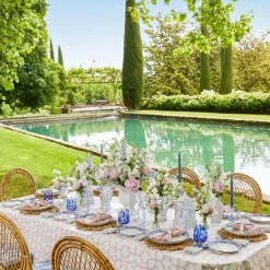 Pink Bamboo Tablecloth