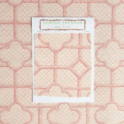 Pink Bamboo Trellis Fabric