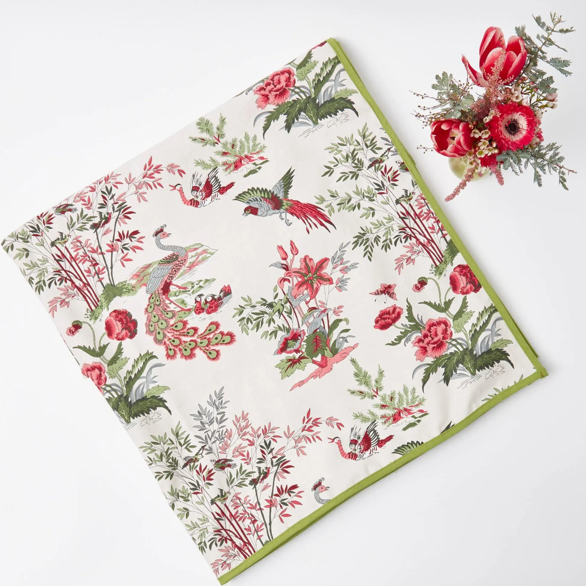 Pink Birdsong Tablecloth