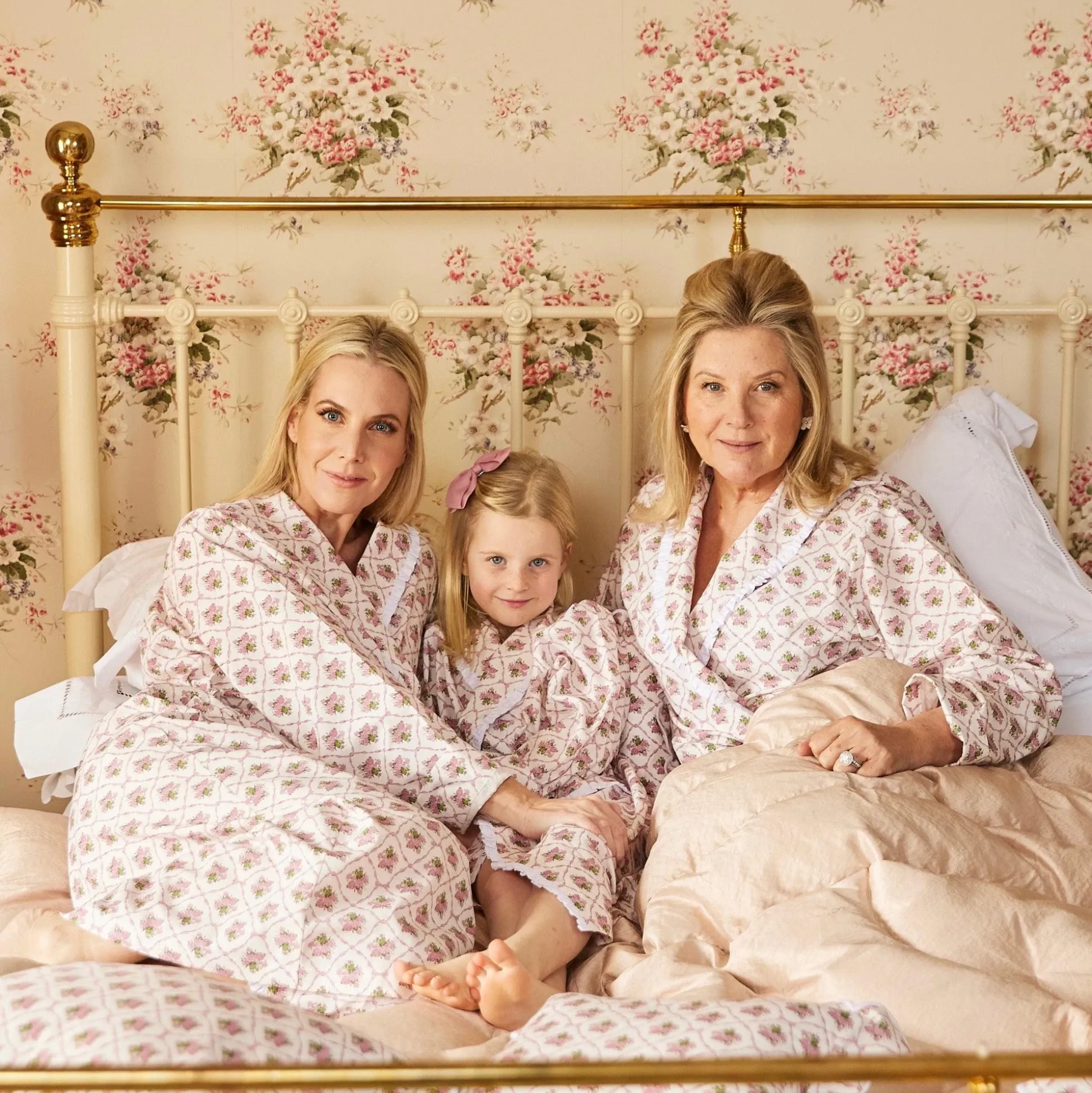 Pink Bouquet Dressing Gown