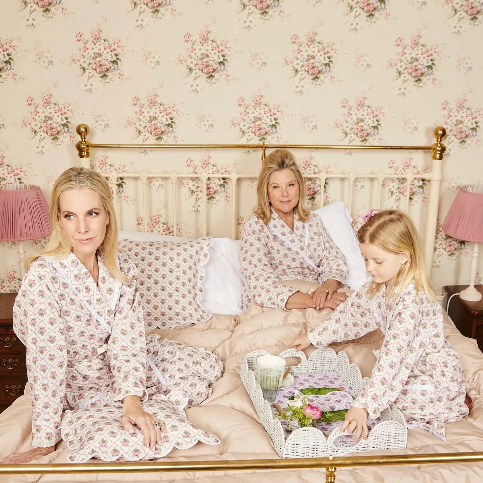 Pink Bouquet Dressing Gown