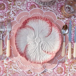 Pink Capri Lettuce Dinner Plate (Set Of 4)