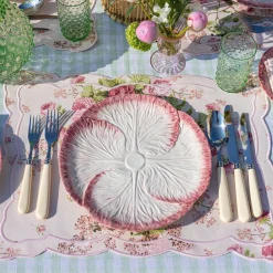 Pink Capri Lettuce Dinner Plate (Set Of 4)