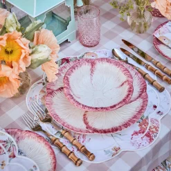Pink Capri Lettuce Dinner Plate (Set Of 4)