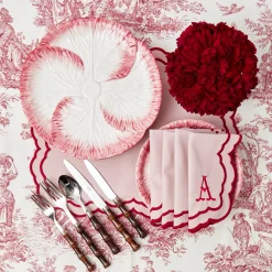 Pink Capri Lettuce Dinner Plate (Set Of 4)