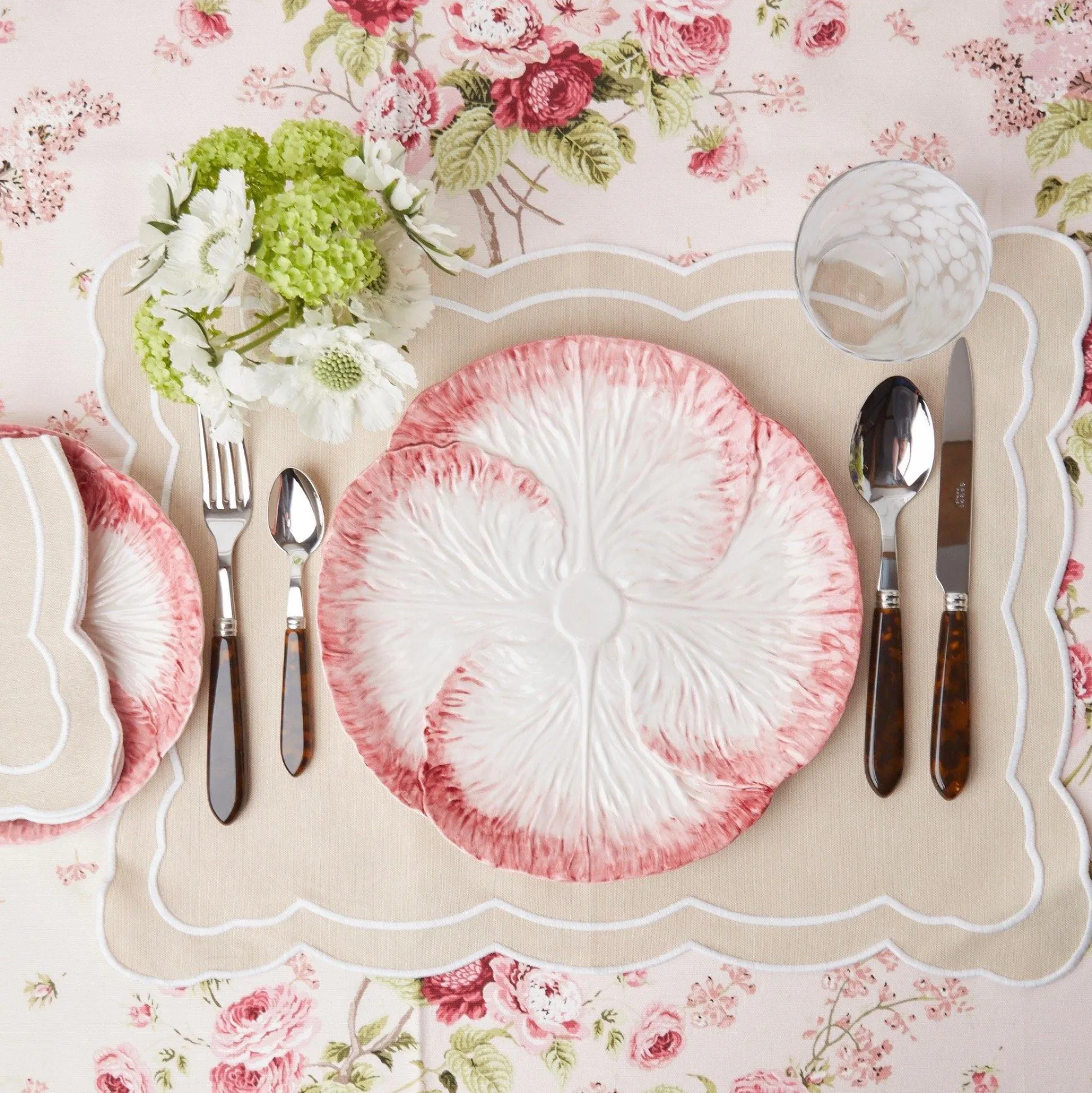Pink Capri Lettuce Dinner Plate
