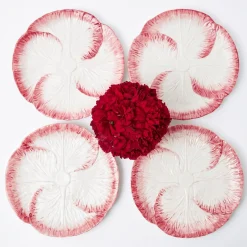 Pink Capri Lettuce Dinner Plate (Set Of 4)