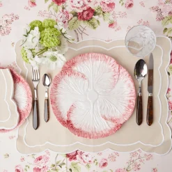 Pink Capri Lettuce Dinner Plate (Set Of 4)