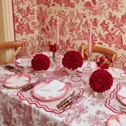 Pink Capri Lettuce Dinner Plate (Set Of 4)