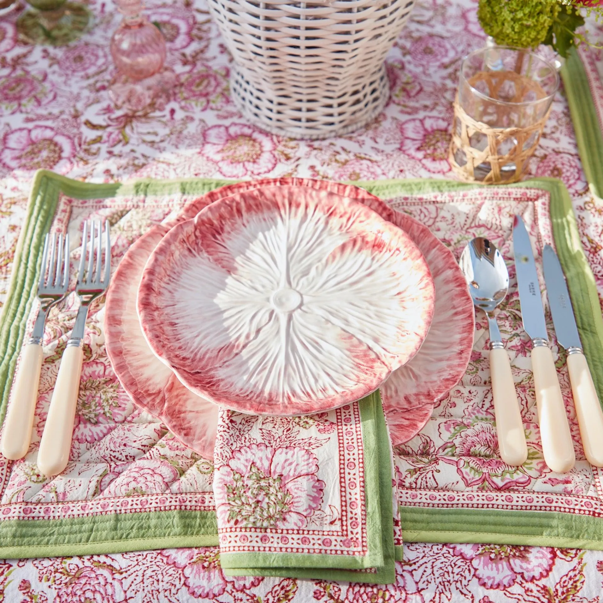 Pink Capri Lettuce Starter Plate (Set Of 4)