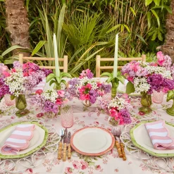 Pink Geometric Bamboo Starter Plate (Set Of 4)