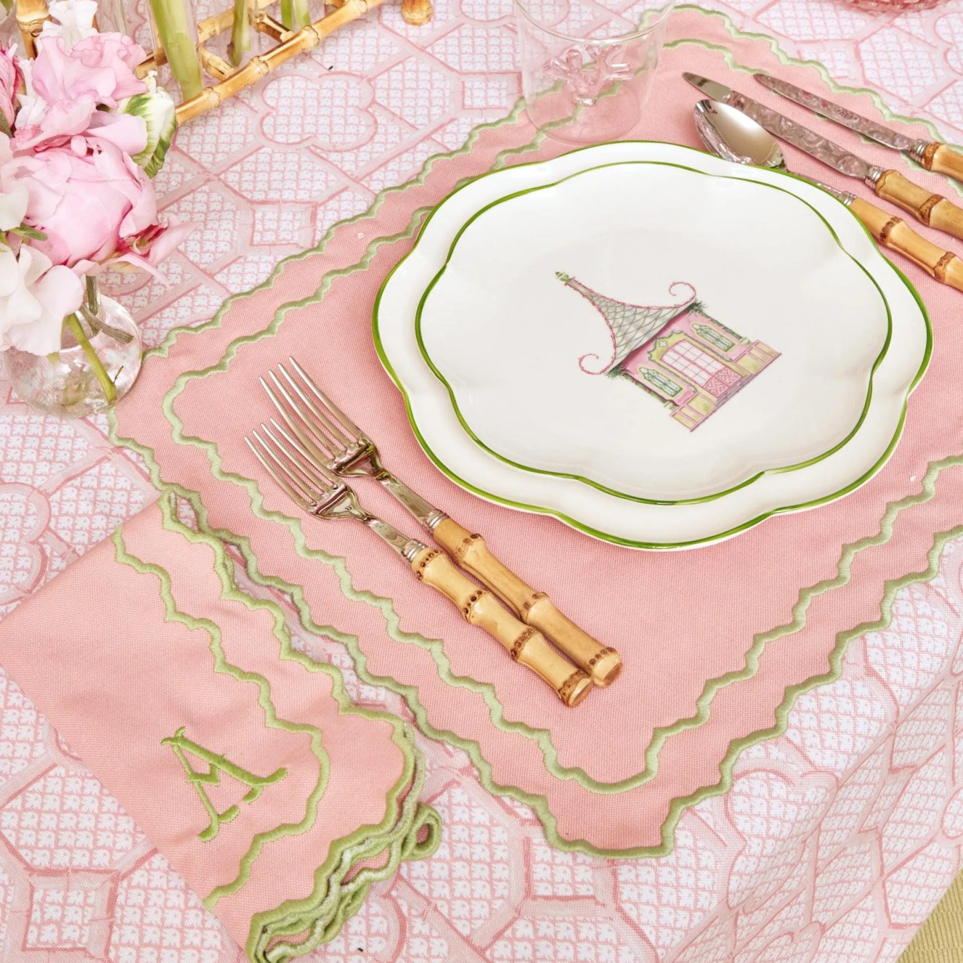 Pink Penelope Napkins (Set Of 4)