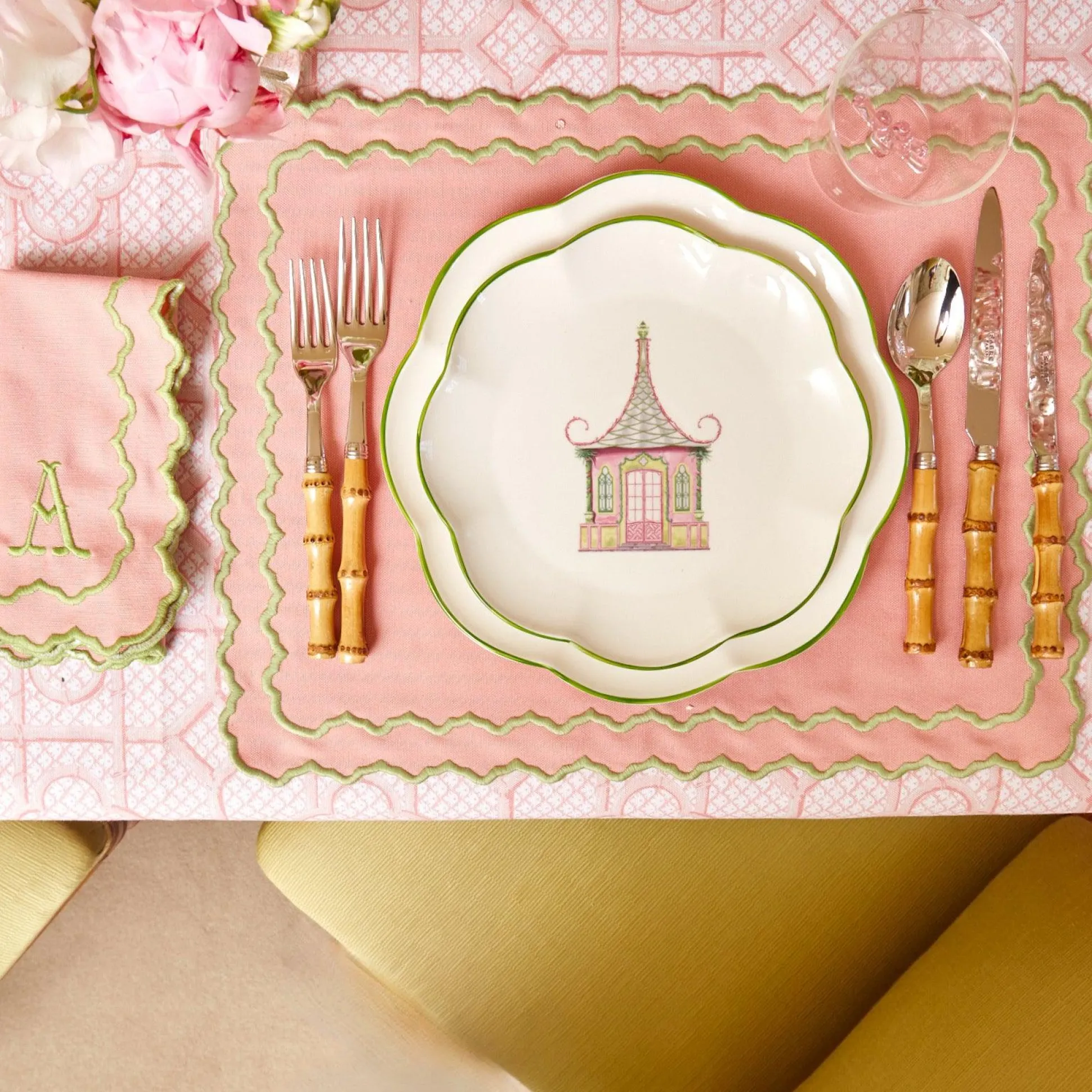 Pink Penelope Napkins (Set Of 4)