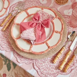 Pink Petal Bamboo Dinner Plates (Set Of 4)