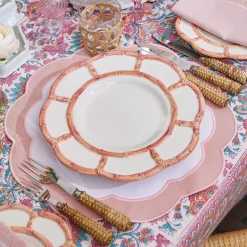 Pink Petal Bamboo Dinner Plate