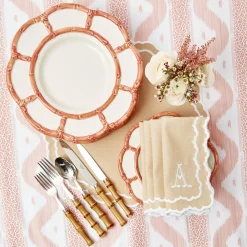 Pink Petal Bamboo Dinner Plates (Set Of 4)