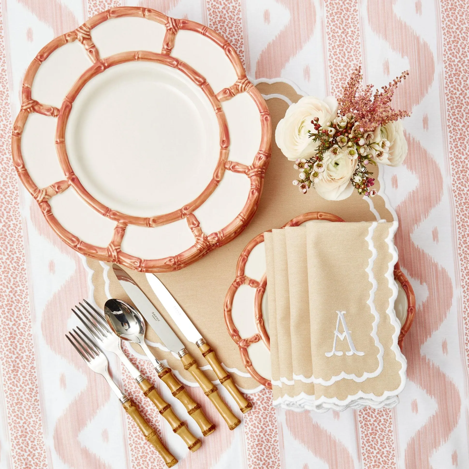 Pink Petal Bamboo Dinner Plates (Set Of 4)
