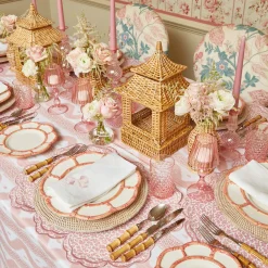 Pink Petal Bamboo Starter Plate