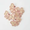 Pink Rattan Napkin Bow (Set Of 4)