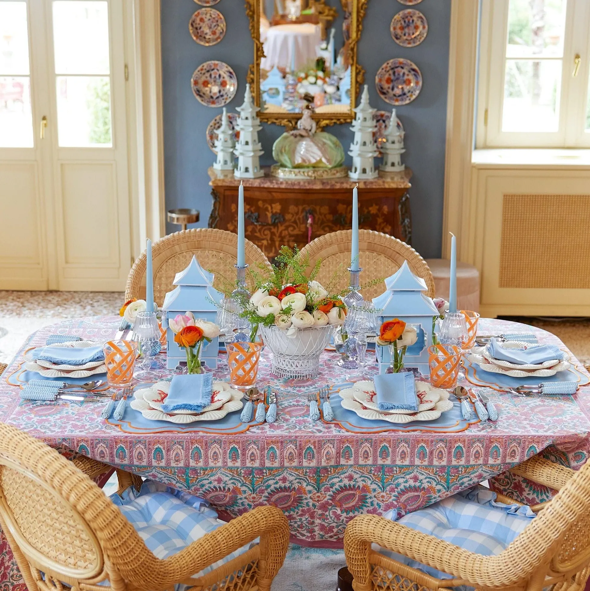 Powder Blue Pagoda Lantern