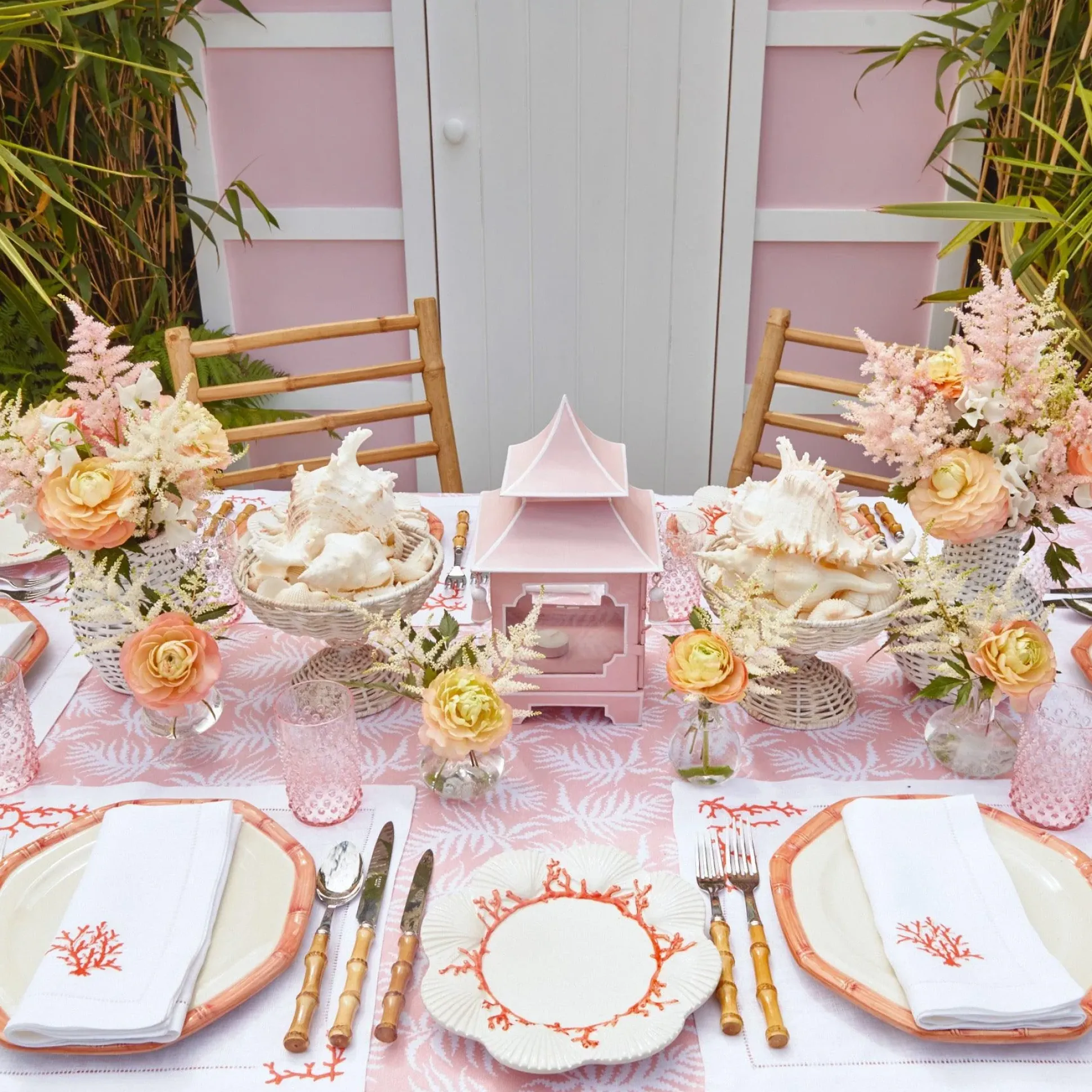 Powder Pink Pagoda Lantern