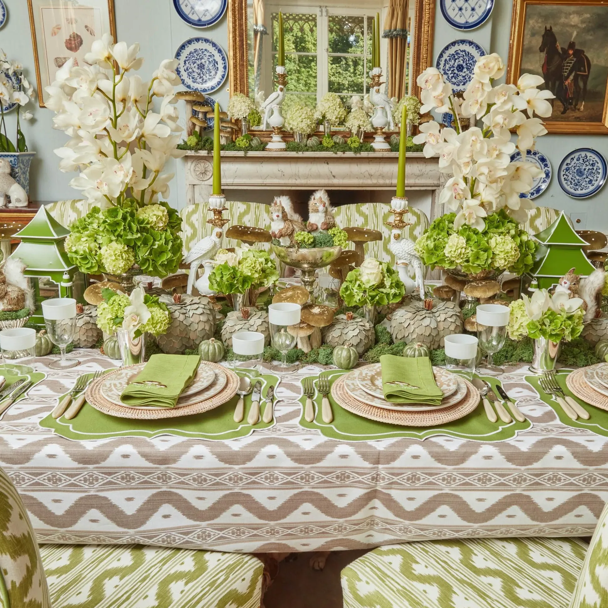 Putty Ikat Tablecloth