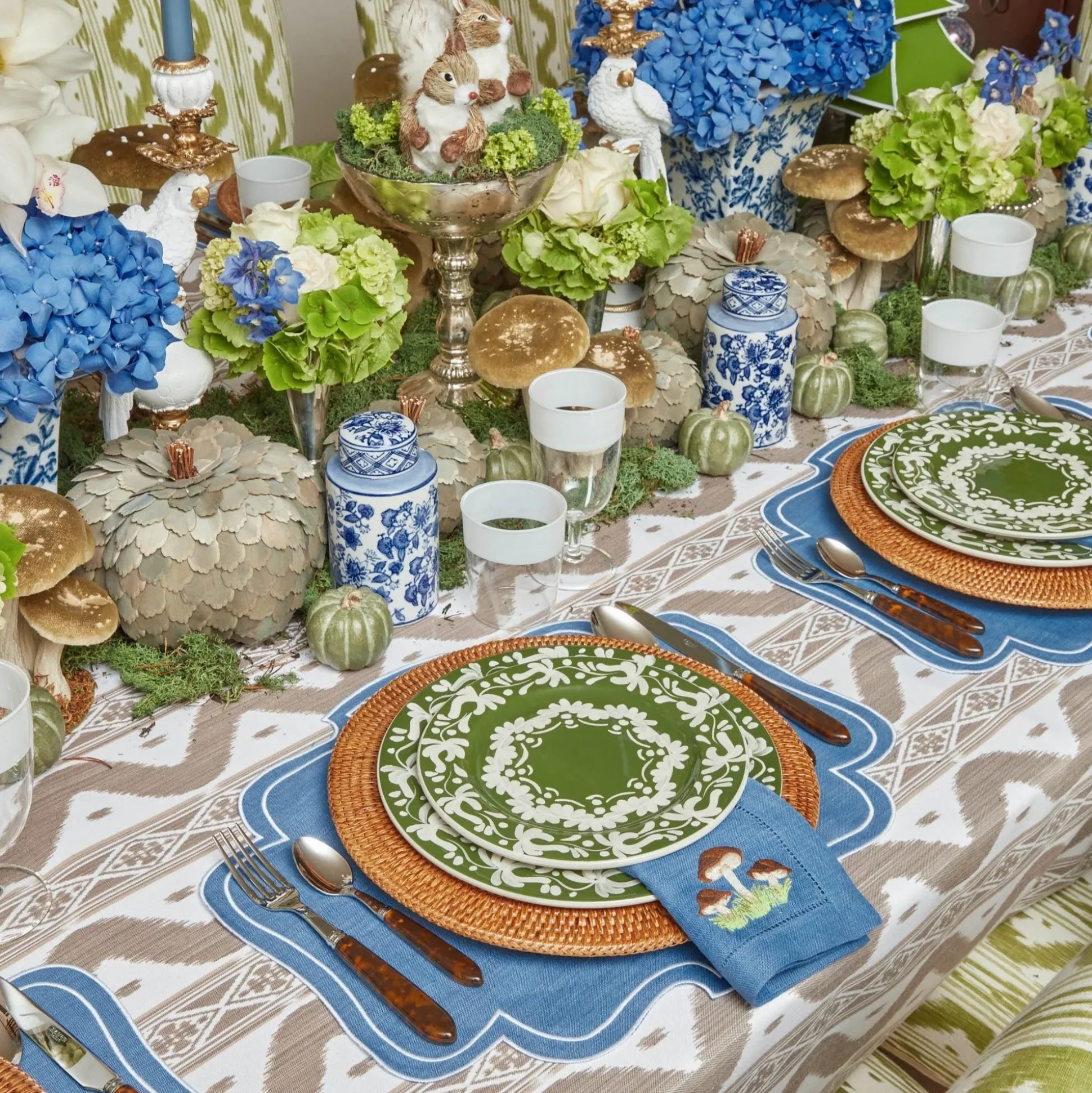 Putty Ikat Tablecloth