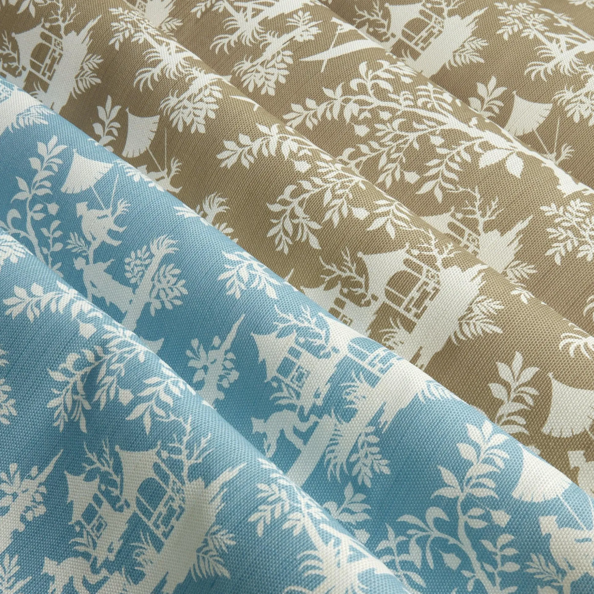 Putty Pagoda Garden Fabric