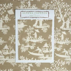 Putty Pagoda Garden Fabric