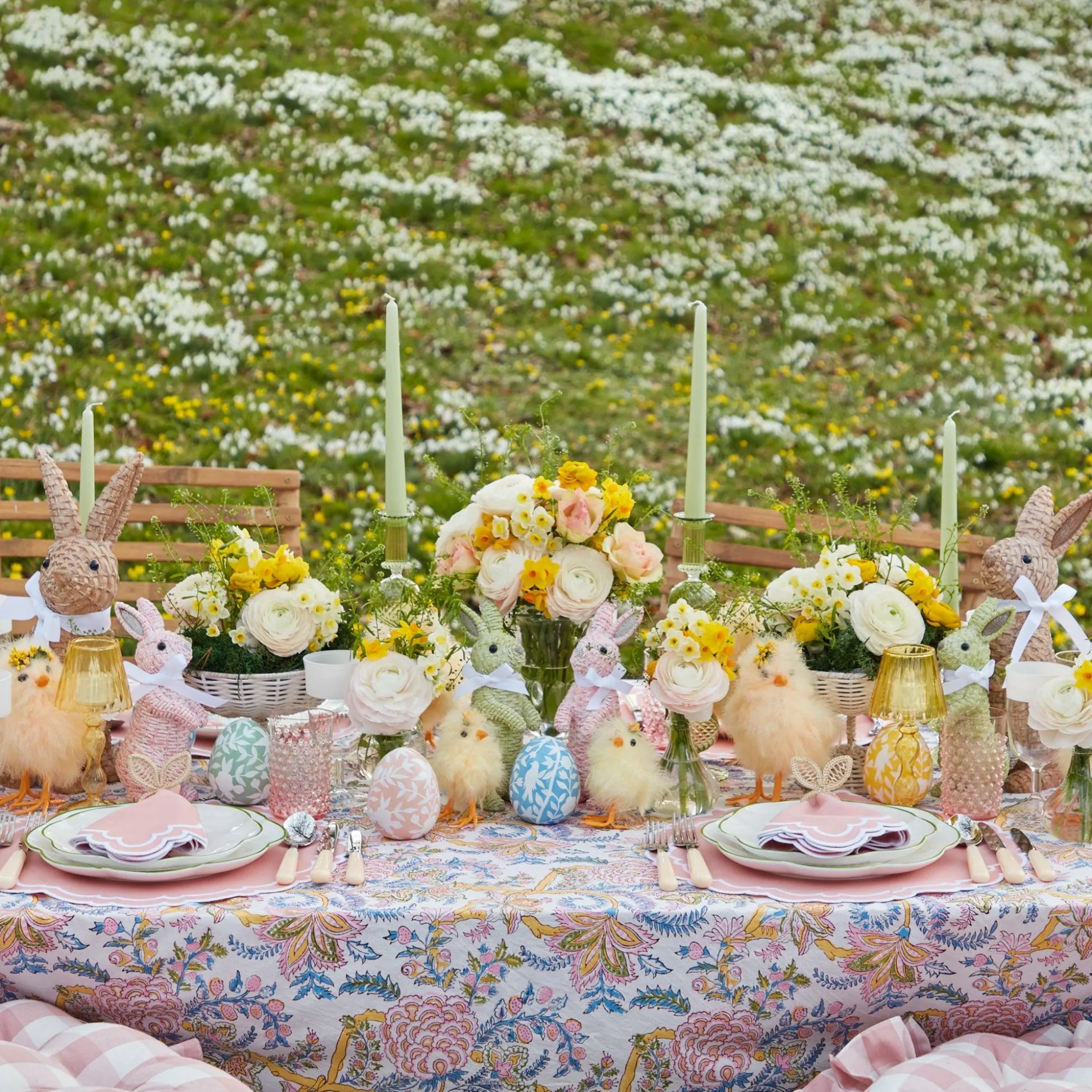 Rattan Bunny Napkin Rings (Set Of 4)
