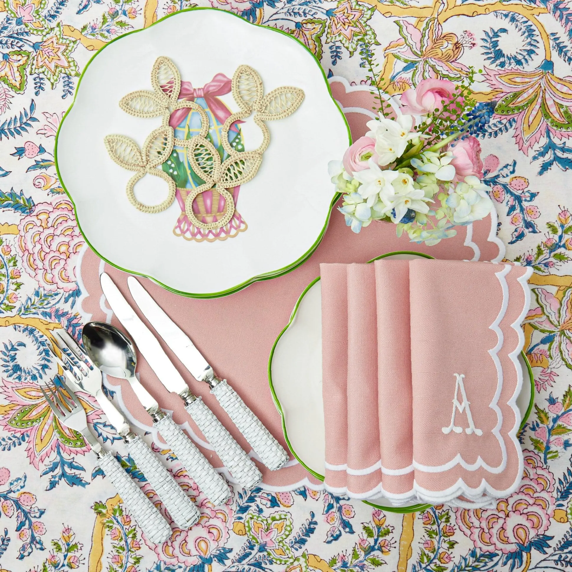 Rattan Bunny Napkin Rings (Set Of 4)
