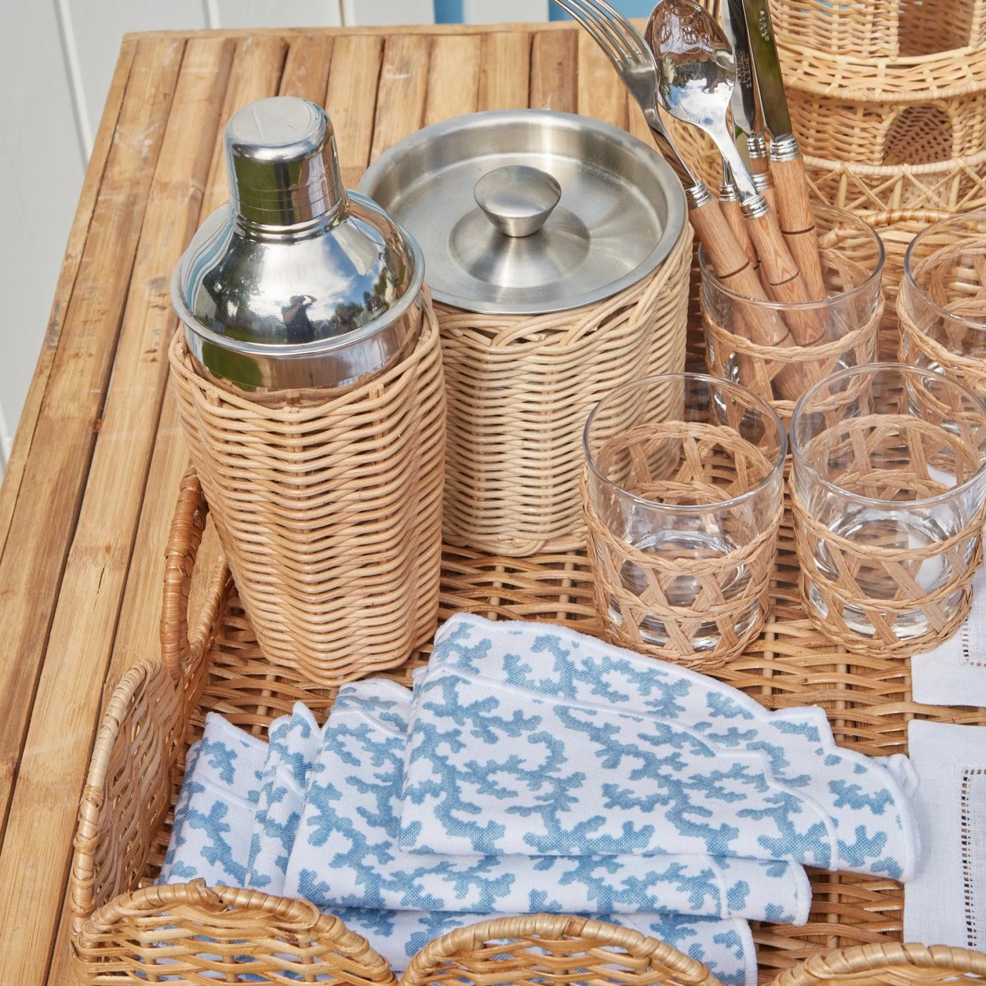 Rattan Cocktail Shaker