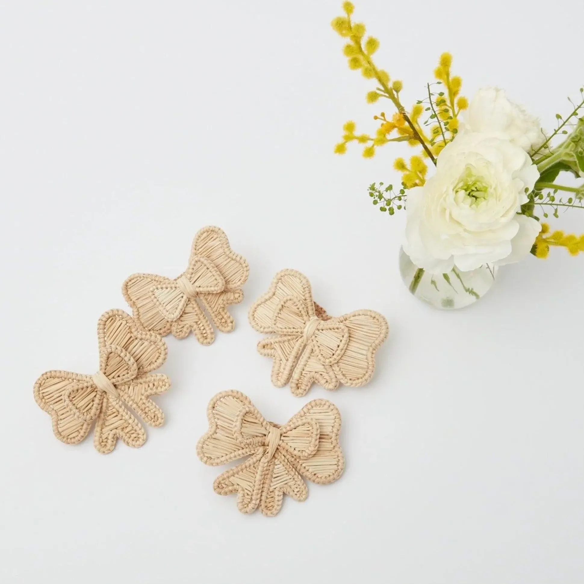 Rattan Napkin Bows (Set Of 4)