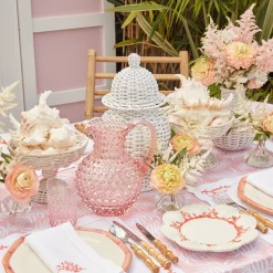 Rose Pink Hobnail Jug