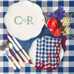 Royal Blue Gingham Tablecloth