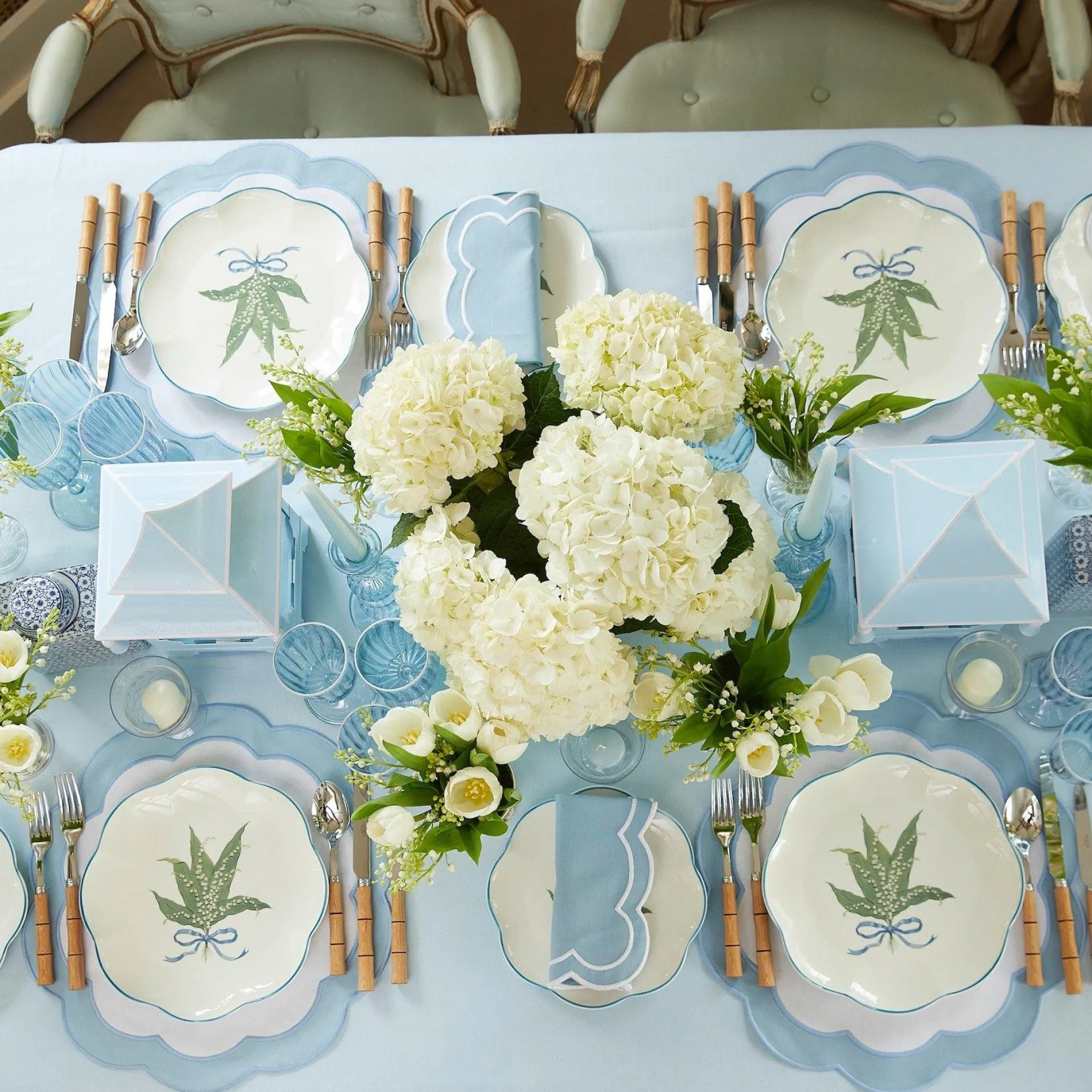 Scalloped Lily Of The Valley Dinner Plate